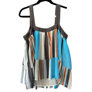 Loft Flowy Stripe Tank- Size Mediim